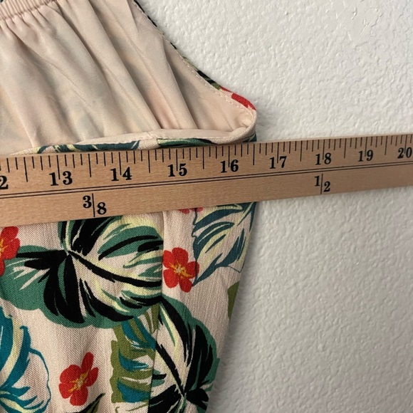 Anthropologie Lost+Wander Tiered Maxi Dress Womens Large Beige Sleeveless Floral - Picture 7 of 10